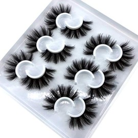 HBZGTLAD 6 Pairs Fluffy False Eyelashes Natural Faux Mink Strip 3D Lashes Pack (MDF-12) HBZGTLAD 6 Pairs Fluffy False Eyelashes Natural Faux Mink Strip 3D Lashes Pack (MDF-12)