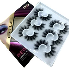 HBZGTLAD 6 Pairs Fluffy False Eyelashes Natural Faux Mink Strip 3D Lashes Pack (MDF-12) HBZGTLAD 6 Pairs Fluffy False Eyelashes Natural Faux Mink Strip 3D Lashes Pack (MDF-12)