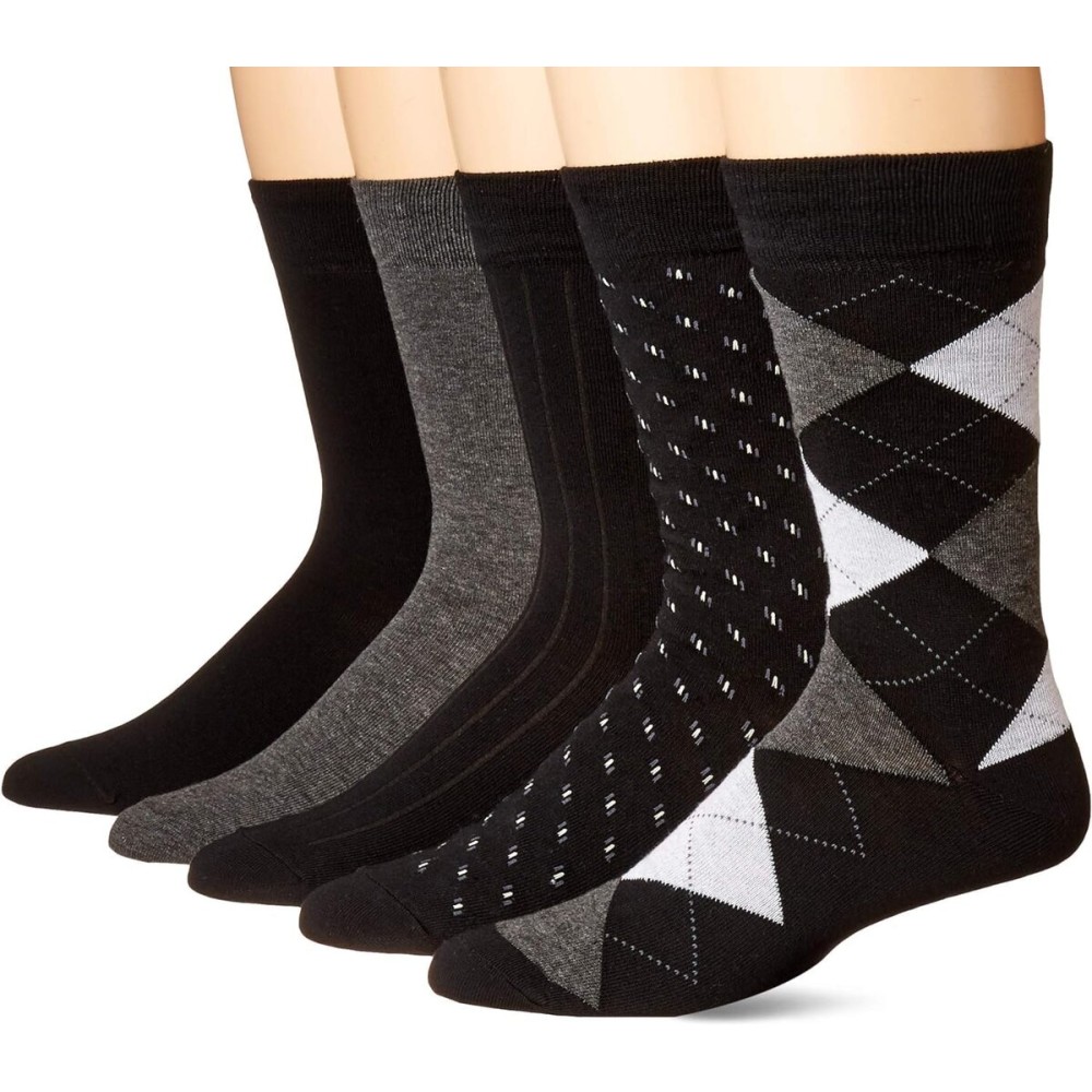 KM Legend Men\'s Dress Socks Classic Fine Lightweight for Formal and Casual Wear (5 Pair Pack) KM Legend Men\'s Dress Socks Classic Fine Lightweight for Formal and Casual Wear (5 Pair Pack)