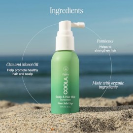 COOLA Organic Scalp Spray & Hair Sunscreen Mist with SPF 30, Dermatologist Tested Hair Care for Daily Protection, Vegan and Gluten Free, Ocean Salted Sage, 2 Fl Oz COOLA Organic Scalp Spray & Hair Sunscreen Mist with SPF 30, Dermatologist Tested Hair Care for Daily Protection, Vegan and Gluten Free, Ocean Salted Sage, 2 Fl Oz