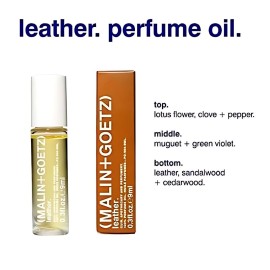 Malin + Goetz Leather Perfume Oil, 0.3 Fl. Oz. - Men & Women Rustic Modern Scented Oil, Fragrance Oil, Roll On Mini Perfume Body Oil, Vegan & Cruelty-Free Malin + Goetz Leather Perfume Oil, 0.3 Fl. Oz. - Men & Women Rustic Modern Scented Oil, Fragrance Oil, Roll On Mini Perfume Body Oil, Vegan & Cruelty-Free
