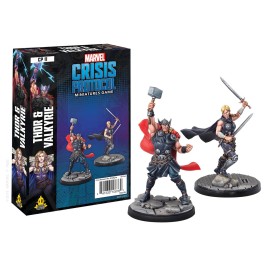 Marvel: Crisis Protocol Thor and Valkyrie CHARACTER PACK - Asgardian Might Unleashed! Tabletop Superhero Game, Ages 14+, 2 Players, 90 Minute Playtime, Made by Atomic Mass Games Marvel: Crisis Protocol Thor and Valkyrie CHARACTER PACK - Asgardian Might Unleashed! Tabletop Superhero Game, Ages 14+, 2 Players, 90 Minute Playtime, Made by Atomic Mass Games