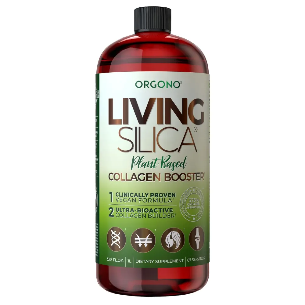 Orgono Living Silica Plant-Based Collagen Booster | Horsetail Extract & Rosemary | Supports Collagen & Elastin for Joint & Bone Health, Glowing Skin, Strong Hair & Nails | 33.85 Fl Oz Orgono Living Silica Plant-Based Collagen Booster | Horsetail Extract & Rosemary | Supports Collagen & Elastin for Joint & Bone Health, Glowing Skin, Strong Hair & Nails | 33.85 Fl Oz