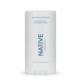 Native Deodorant | Natural Deodorant for Men, Aluminum Free with Baking Soda, Probiotics, Coconut Oil and Shea Butter | Sea Salt & Cedar