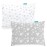 Biloban Organic Cotton Toddler Pillowcase 2 Pack, (Pillowcase Only) Kids Pillowcase for Sleeping Fit Pillow Sized 13x 18 or 14x19, Envelope Travel Pillow Case for Girl Boy, Gray Heart & White Star