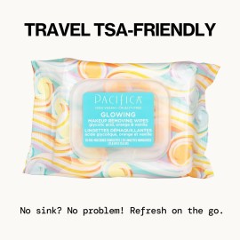 Pacifica Makeup Remover Face Wipes - Daily Facial Cleansing & Exfoliating Towelettes - Biodegradable - Organic - w/ Gycolic Acid - Clean Beauty Vegan & Cruelty-Free Dermatologist Tested 30 Count Pacifica Makeup Remover Face Wipes - Daily Facial Cleansing & Exfoliating Towelettes - Biodegradable - Organic - w/ Gycolic Acid - Clean Beauty Vegan & Cruelty-Free Dermatologist Tested 30 Count
