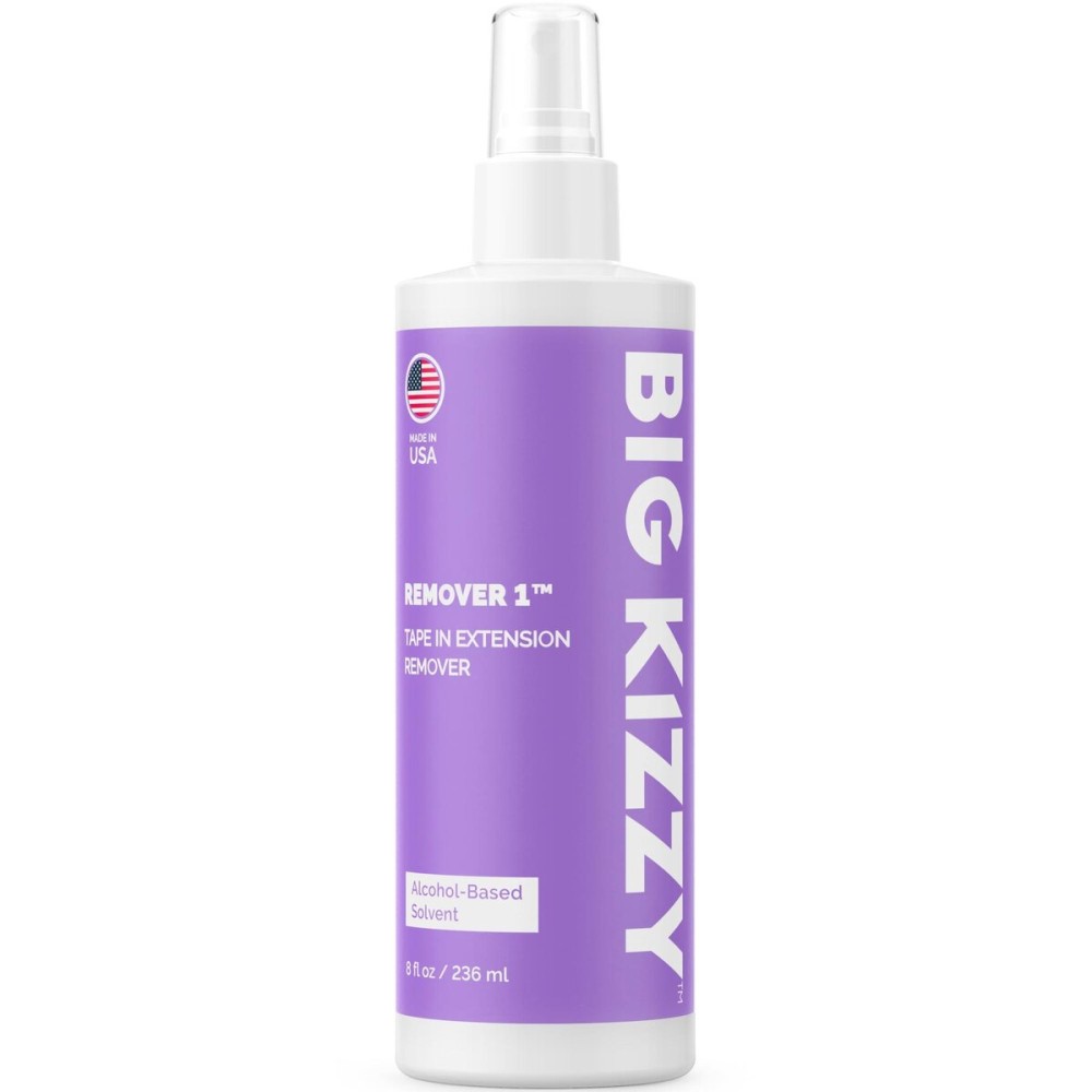 Big Kizzy Tape in Extension Remover Spray - Remover 1 (8oz) - Fastest and Easiest Tape In Remover - Compatible with all Human Hair Extension Tape Big Kizzy Tape in Extension Remover Spray - Remover 1 (8oz) - Fastest and Easiest Tape In Remover - Compatible with all Human Hair Extension Tape
