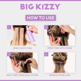 Big Kizzy Tape in Extension Remover Spray - Remover 1 (8oz) - Fastest and Easiest Tape In Remover - Compatible with all Human Hair Extension Tape Big Kizzy Tape in Extension Remover Spray - Remover 1 (8oz) - Fastest and Easiest Tape In Remover - Compatible with all Human Hair Extension Tape