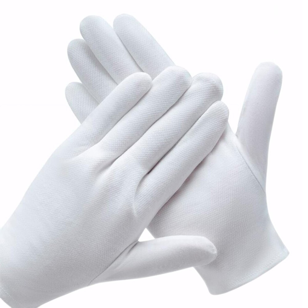 3 Pairs White Cotton Gloves for Dry Hands Eczema SPA Moisturizing - Work Glove Liners for Serving Costume Inspection 3 Pairs White Cotton Gloves for Dry Hands Eczema SPA Moisturizing - Work Glove Liners for Serving Costume Inspection