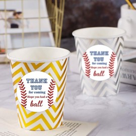 50 Baseball Stickers, Birthday Party Favor Thank You Label, Theme Party Supplies, 2 Inch 50 Baseball Stickers, Birthday Party Favor Thank You Label, Theme Party Supplies, 2 Inch