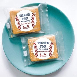 50 Baseball Stickers, Birthday Party Favor Thank You Label, Theme Party Supplies, 2 Inch 50 Baseball Stickers, Birthday Party Favor Thank You Label, Theme Party Supplies, 2 Inch