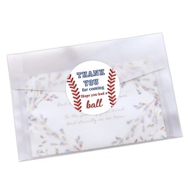 50 Baseball Stickers, Birthday Party Favor Thank You Label, Theme Party Supplies, 2 Inch 50 Baseball Stickers, Birthday Party Favor Thank You Label, Theme Party Supplies, 2 Inch