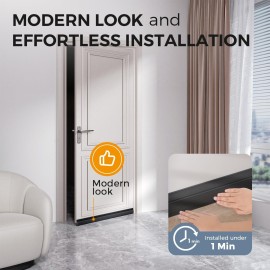 GroTheory 2 Pack Under Door Draft Stopper, Home Improvement, Weather Stripping Door Seal, Bottom of Door Sweep, Garage Window Blocker Noise Dust Insulation Draft Guard, 39 L, Black GroTheory 2 Pack Under Door Draft Stopper, Home Improvement, Weather Stripping Door Seal, Bottom of Door Sweep, Garage Window Blocker Noise Dust Insulation Draft Guard, 39 L, Black