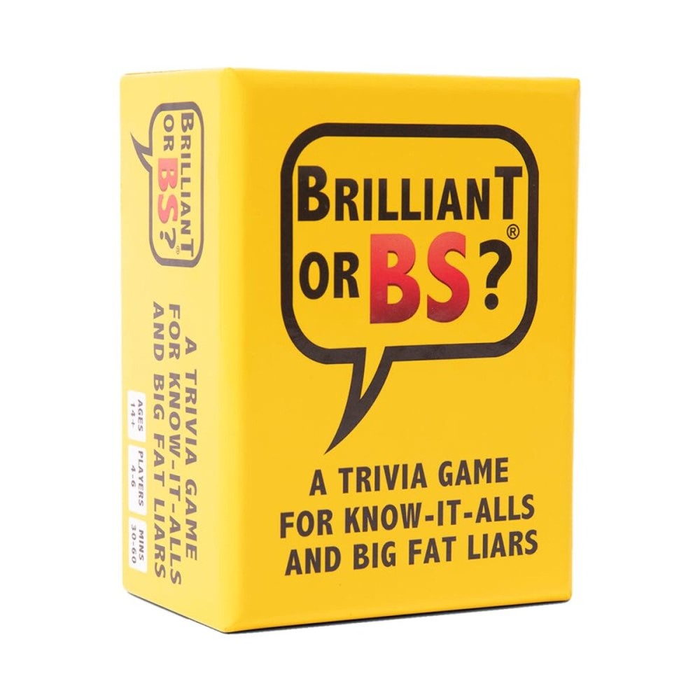 Brilliant or BS? - A Trivia Game for Know-it-Alls and Big Fat Liars - Fun Bluffing Trivia Game for Friends & Family Brilliant or BS? - A Trivia Game for Know-it-Alls and Big Fat Liars - Fun Bluffing Trivia Game for Friends & Family