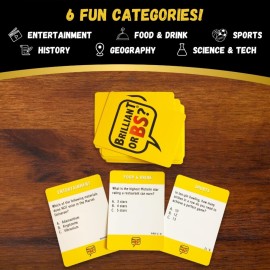 Brilliant or BS? - A Trivia Game for Know-it-Alls and Big Fat Liars - Fun Bluffing Trivia Game for Friends & Family Brilliant or BS? - A Trivia Game for Know-it-Alls and Big Fat Liars - Fun Bluffing Trivia Game for Friends & Family