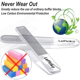 Nano Glass Nail Shiner Kit, Multi-Purpose Nail Buffer for Shaping Buffing and Polishing Natural Nails, Fine Crystal Nail Files Set, Professional Manicure Tools for Home and Salon Use, 2 Pack Nano Glass Nail Shiner Kit, Multi-Purpose Nail Buffer for Shaping Buffing and Polishing Natural Nails, Fine Crystal Nail Files Set, Professional Manicure Tools for Home and Salon Use, 2 Pack