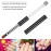 Ycyan 2Pcs Oval & Flat UV Gel Nail Brush Set Rhinestone Handle Professional Nail Art Design Brushes