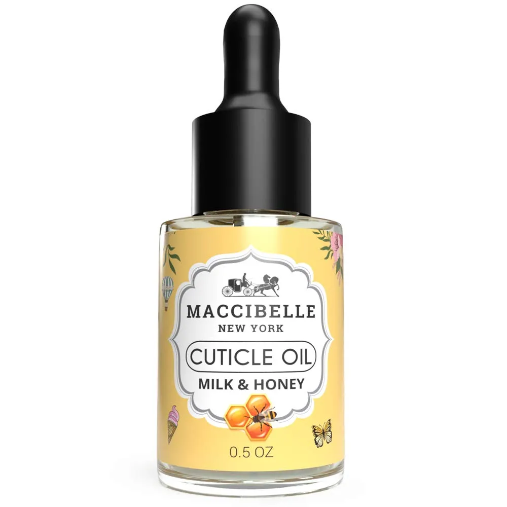 Maccibelle Cuticle Oil 0.5 oz - Heals Dry Cracked Cuticles (Milk and Honey, 0.5 Fl Oz) Maccibelle Cuticle Oil 0.5 oz - Heals Dry Cracked Cuticles (Milk and Honey, 0.5 Fl Oz)