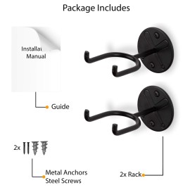 Wallniture Sporta Baseball Holder, Baseball Bat Wall Mount Display Stand for Man Cave Decor, Sports Memorabilia Ball Storage Rack Set of 2 Black Wallniture Sporta Baseball Holder, Baseball Bat Wall Mount Display Stand for Man Cave Decor, Sports Memorabilia Ball Storage Rack Set of 2 Black