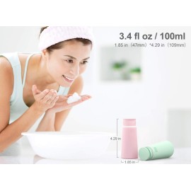 Valourgo Travel Bottles for Toiletries, Tsa Approved 3.4oz Portable Travel Bottles, BPA Free Leak Proof Travel Size Containers, Travel Accessories with Clear Toiletry Bag, Pink, White, Blue, Green Valourgo Travel Bottles for Toiletries, Tsa Approved 3.4oz Portable Travel Bottles, BPA Free Leak Proof Travel Size Containers, Travel Accessories with Clear Toiletry Bag, Pink, White, Blue, Green