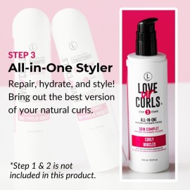 Love Ur Curls All in One Curl Cream Styler, Anti Frizz Curling Cream for Curly Hair, Repair, Define, Hydrate & Style with Shea Butter, 250mL Love Ur Curls All in One Curl Cream Styler, Anti Frizz Curling Cream for Curly Hair, Repair, Define, Hydrate & Style with Shea Butter, 250mL