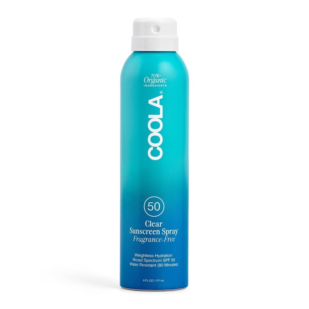 COOLA Organic Sunscreen SPF 50 Sunblock Spray, Dermatologist Tested Skin Care for Daily Protection, Vegan and Gluten Free, Fragrance Free, 6 Fl Oz COOLA Organic Sunscreen SPF 50 Sunblock Spray, Dermatologist Tested Skin Care for Daily Protection, Vegan and Gluten Free, Fragrance Free, 6 Fl Oz