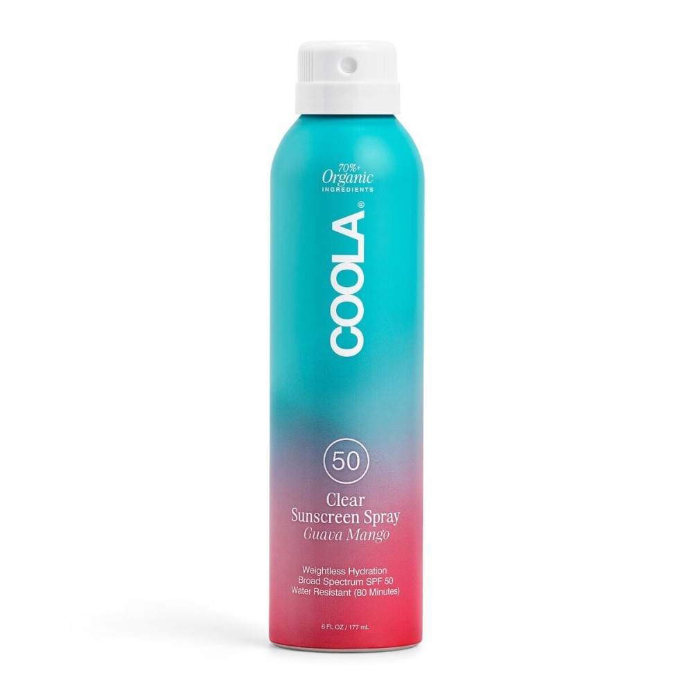 COOLA Organic Sunscreen SPF 50 Sunblock Spray, Dermatologist Tested Skin Care For Daily Protection, Vegan And Gluten Free, Guava Mango, 6 Fl Oz COOLA Organic Sunscreen SPF 50 Sunblock Spray, Dermatologist Tested Skin Care For Daily Protection, Vegan And Gluten Free, Guava Mango, 6 Fl Oz