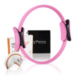 RitFit Pilates Ring Circle - 14 Inch Magic Fitness Circle for Toning Inner & Outer Thighs, Bonus Workout Guide Included (Pink)