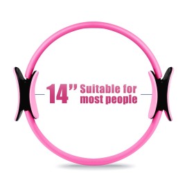 RitFit Pilates Ring Circle - 14 Inch Magic Fitness Circle for Toning Inner & Outer Thighs, Bonus Workout Guide Included (Pink) RitFit Pilates Ring Circle - 14 Inch Magic Fitness Circle for Toning Inner & Outer Thighs, Bonus Workout Guide Included (Pink)
