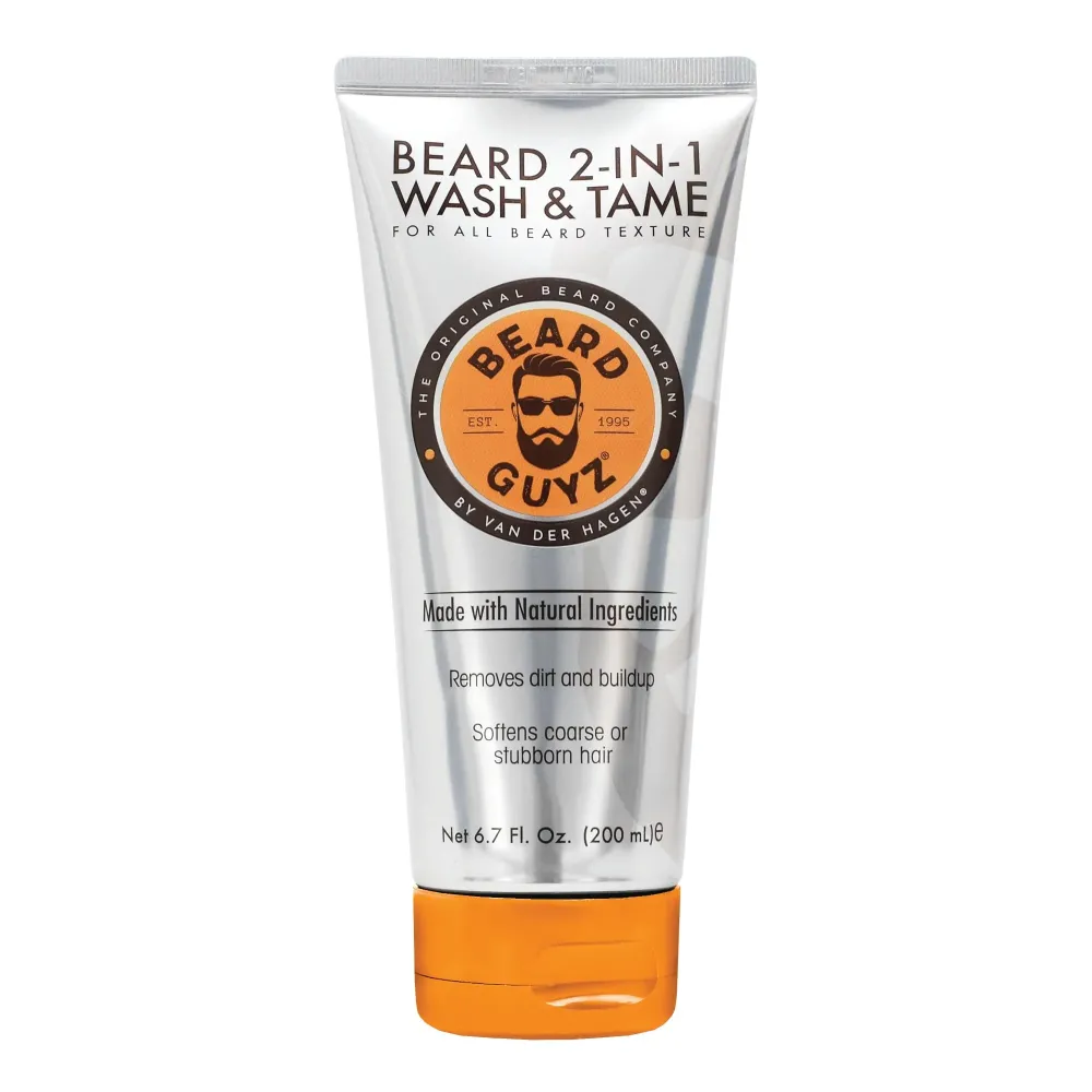 Beard Guyz 2-in-1 Wash & Tame - Softens course and stubborn hair to make styling effortless - Cleans and Moisturizes (6.7 oz)