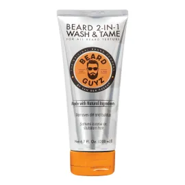 Beard Guyz 2-in-1 Wash & Tame - Softens course and stubborn hair to make styling effortless - Cleans and Moisturizes (6.7 oz)
