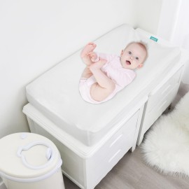 Changing Pad Cover Waterproof, 2 Pack Diaper Change Table Sheets for Baby Boys Girls, Fitted Cradle Sheets for 32x16 Contoured Pad, Breathable & Ultra Soft, White Changing Pad Cover Waterproof, 2 Pack Diaper Change Table Sheets for Baby Boys Girls, Fitted Cradle Sheets for 32x16 Contoured Pad, Breathable & Ultra Soft, White