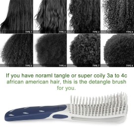 BESTOOL Detangling Brush for Curly and Natural Black Hair, Afro 3/4abc Texture, Faster and Easier Detangling of Wet or Dry Hair with No Pain (Blue) BESTOOL Detangling Brush for Curly and Natural Black Hair, Afro 3/4abc Texture, Faster and Easier Detangling of Wet or Dry Hair with No Pain (Blue)