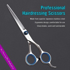 COOLALA Stainless Steel Hair Cutting Scissors 6.5 Inch Hairdressing Razor Shears Professional Salon Barber Haircut Scissors, One Comb Included, Home Use for Man Woman Adults Kids Babies COOLALA Stainless Steel Hair Cutting Scissors 6.5 Inch Hairdressing Razor Shears Professional Salon Barber Haircut Scissors, One Comb Included, Home Use for Man Woman Adults Kids Babies