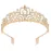 Didder Gold Crystal Tiara Crown Headband Princess Elegant Crown with combs for Women Girls Bridal Wedding Prom Birthday Party
