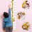 Baby Height Growth Chart, Canvas Height Chart for Kids Baby Child Toddler Boys Girls, Wood Growth Chart for Wall Room Nursery Decor, Hangable and Removable Waterproof Measuring Wall Ruler for Bathroom