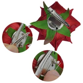 Topbuti Rose Hair Clip Flower Hairpin Brooch Floral Clips, 4 Pcs Fabric Rose Flowers Hair Clips Mexican Hair Flowers Pin up Headpieces for Woman Girl Wedding Party Mother\'s Day