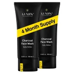 Lumin Charcoal Face Wash for Men Skincare - Daily Detox, Hydrating Face Cleanser, Removes Impurities, Exfoliates, Unclogs Pores, Controls Oil, Soothes Irritation, All Skin Types, 2 Pack