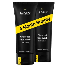 Lumin Charcoal Face Wash for Men Skincare - Daily Detox, Hydrating Face Cleanser, Removes Impurities, Exfoliates, Unclogs Pores, Controls Oil, Soothes Irritation, All Skin Types, 2 Pack Lumin Charcoal Face Wash for Men Skincare - Daily Detox, Hydrating Face Cleanser, Removes Impurities, Exfoliates, Unclogs Pores, Controls Oil, Soothes Irritation, All Skin Types, 2 Pack