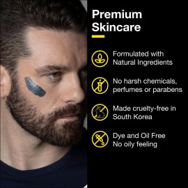 Lumin Charcoal Face Wash for Men Skincare - Daily Detox, Hydrating Face Cleanser, Removes Impurities, Exfoliates, Unclogs Pores, Controls Oil, Soothes Irritation, All Skin Types, 2 Pack