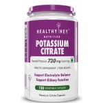 HealthyHey Nutrition Potassium Citrate 730mg - Vegetable Capsules 120 Count (Pack of 1)