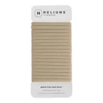 Heliums Thin Seamless Hair Ties - Sandy Blonde - 6mm Nylon No Damage Ponytail Holders, 1.75 Inch, Medium Hold for Thin to Normal Hair - 18 Pack