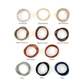 Heliums Thin Seamless Hair Ties - Sandy Blonde - 6mm Nylon No Damage Ponytail Holders, 1.75 Inch, Medium Hold for Thin to Normal Hair - 18 Pack Heliums Thin Seamless Hair Ties - Sandy Blonde - 6mm Nylon No Damage Ponytail Holders, 1.75 Inch, Medium Hold for Thin to Normal Hair - 18 Pack