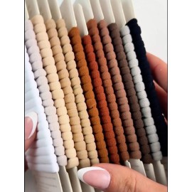 Heliums Thin Seamless Hair Ties - Sandy Blonde - 6mm Nylon No Damage Ponytail Holders, 1.75 Inch, Medium Hold for Thin to Normal Hair - 18 Pack Heliums Thin Seamless Hair Ties - Sandy Blonde - 6mm Nylon No Damage Ponytail Holders, 1.75 Inch, Medium Hold for Thin to Normal Hair - 18 Pack