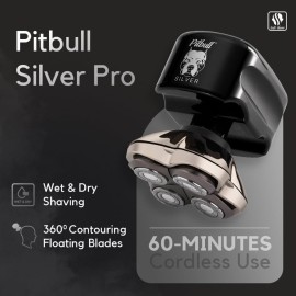 Skull Shaver Pitbull Silver PRO: Electric Head Shaver for Men, Wet & Dry Bald Head Shaver with Ergonomic Design - Perfect Grooming for Men Skull Shaver Pitbull Silver PRO: Electric Head Shaver for Men, Wet & Dry Bald Head Shaver with Ergonomic Design - Perfect Grooming for Men