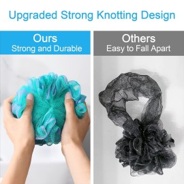 AmazerBath Loofah Sponge 60g/Piece, Exfoliating Bath Sponge Body Scrubber - Loofa Set of 4 Flower Color (Green-Purple) AmazerBath Loofah Sponge 60g/Piece, Exfoliating Bath Sponge Body Scrubber - Loofa Set of 4 Flower Color (Green-Purple)