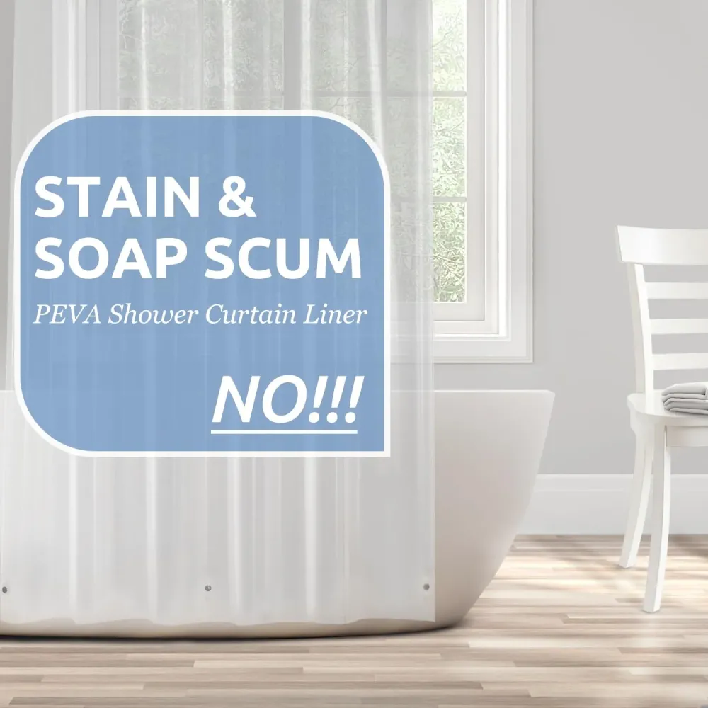 downluxe Waterproof Clear Shower Curtain Liner - PEVA Lightweight Plastic Shower Liner with 3 Magnets, Shower Curtains for Bathroom, 72 x 72, Clear downluxe Waterproof Clear Shower Curtain Liner - PEVA Lightweight Plastic Shower Liner with 3 Magnets, Shower Curtains for Bathroom, 72 x 72, Clear