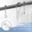 downluxe Waterproof Clear Shower Curtain Liner - PEVA Lightweight Plastic Shower Liner with 3 Magnets, Shower Curtains for Bathroom, 72 x 72, Clear