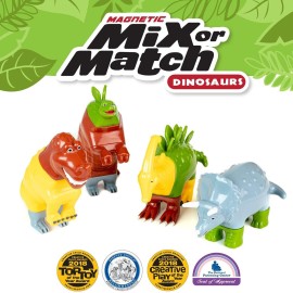 Magnetic Mix or Match Dinosaurs Toy Play Set, 15 Pieces Magnetic Mix or Match Dinosaurs Toy Play Set, 15 Pieces