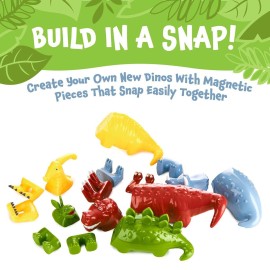 Magnetic Mix or Match Dinosaurs Toy Play Set, 15 Pieces Magnetic Mix or Match Dinosaurs Toy Play Set, 15 Pieces